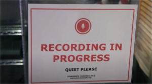 Studio Recording in progress