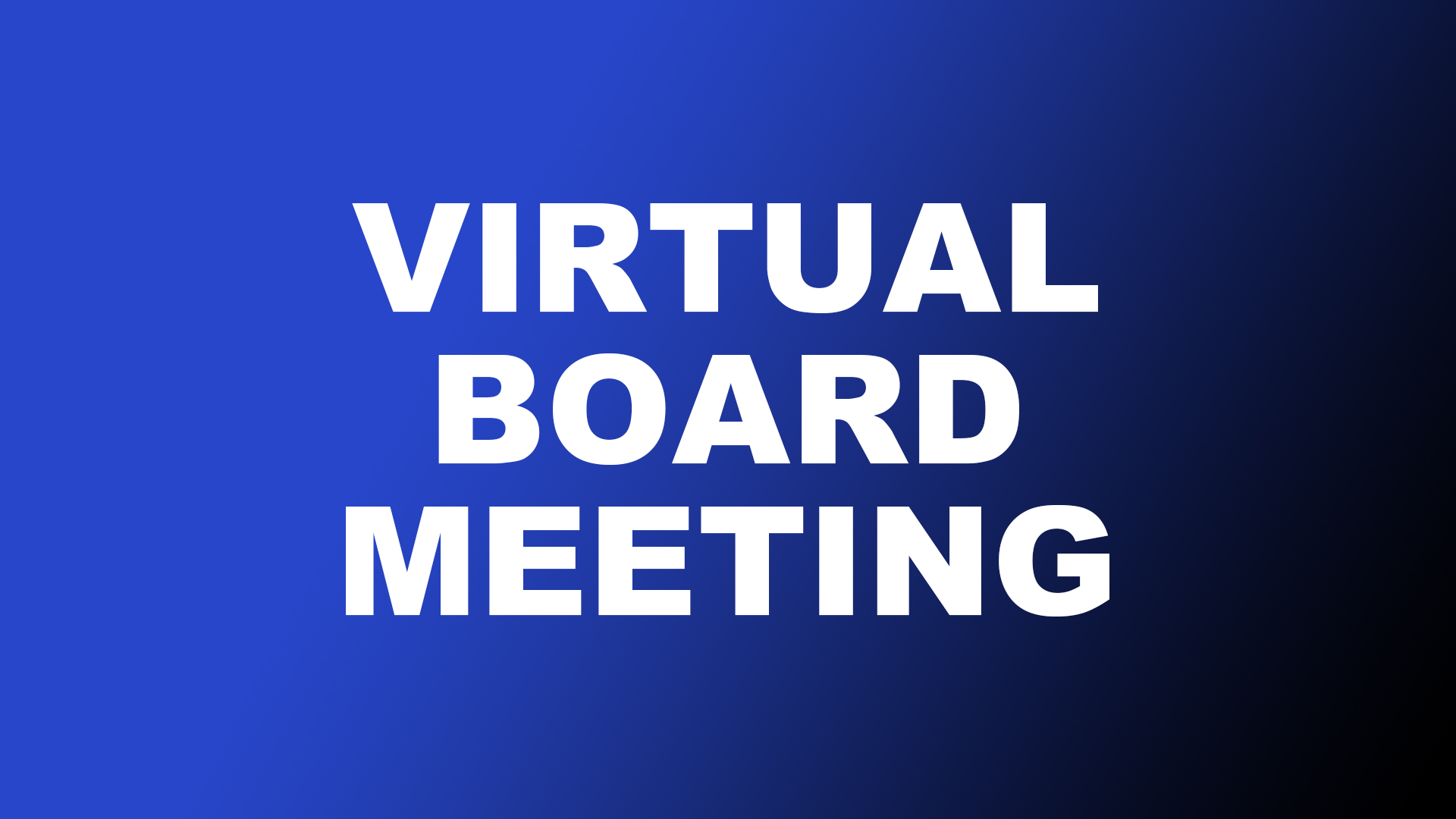 April Board Meeting Will Be Held Virtually